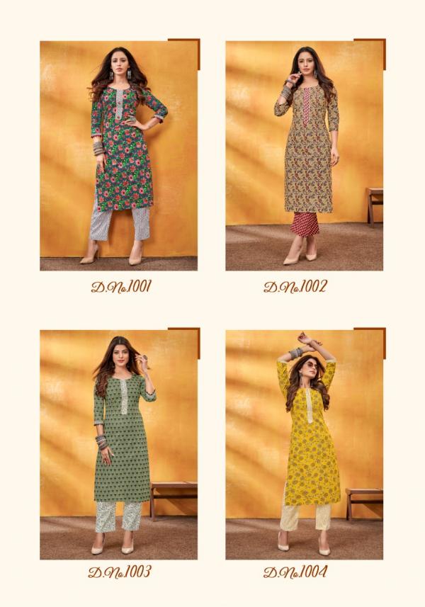 balaji shanaya vol-1 Cotton Designer kurti with pant Collection